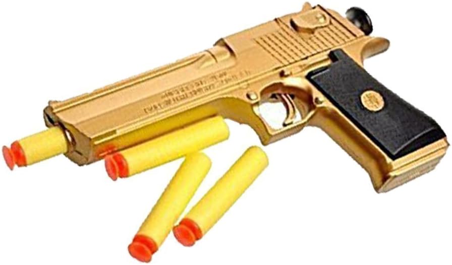 JINGYUAN Golden Desert Eagle Toy Foam Dart Gun Toys The for Children