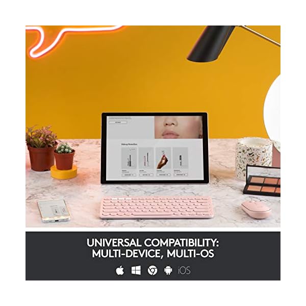 Logitech-K380-Multi-Device-Bluetooth-Wireless-Keyboard-with-Easy-Switch-for-up-to-3-Devices-Slim-2-Year-Battery--PC-Laptop-Windows-Mac-Chrome-OS-Android-iPad-OS-Apple-TV-Rose Logitech K380 Multi-Device Bluetooth Wireless Keyboard with Easy-Switch for up to 3 Devices, Slim, 2 Year Battery – PC…