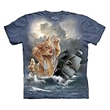 The Mountain Krakitten Kitten Kraken Adult Blue T-shirt XL