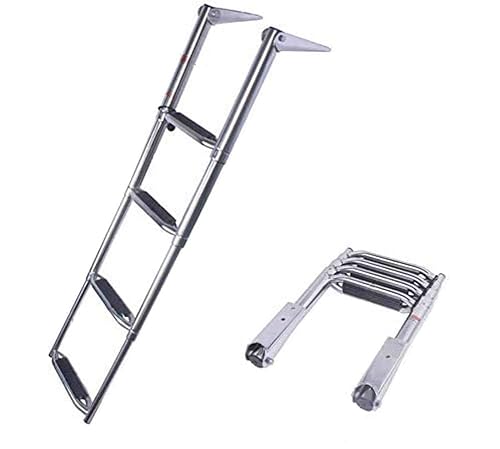 4 Steps Drop Down Boarding Ladder with Extra Wide Curve up Steps 600 ...