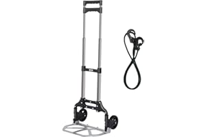 Leeyoung Dolly Cart Extended Handle Foldable Hand Truck, Aluminum Moving Dolly, 175 lb Capacity and 43.31" Long Telescoping Handle for Indoor Outdoor Moving Travel.