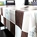 LEEVAN Heavy Weight Vinyl Square Table Cover Wipe Clean PVC Tablecloth Oil-Proof/Waterproof Stain-Resistant-54 x 72 Inch (Elegant Plaid)