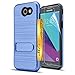 Galaxy J3 Prime Case,Galaxy J3 Emerge/J3 Mission/J3 Eclipse/J3 Luna Pro/Sol 2/Amp Prime 2/Express Prime 2 Case with HD Film,AnoKe[Card Slots Holder]Kickstand Plastic TPU Case for J3 2017 KC1 Deep Blue