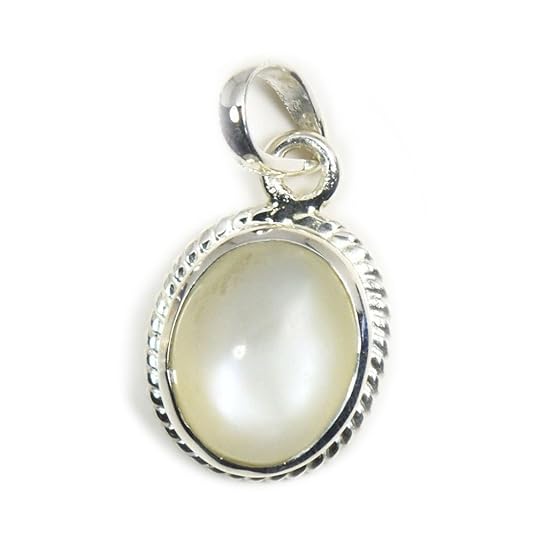 55 Karat Echte Mondstein Anhänger 92,5 4 Karat oval Sterling Silber Ketten