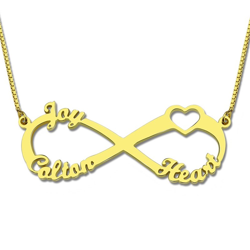 Necklaces XXI0c2sd2s 3 Names Silver 
