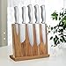 Acacia Wood Magnetic Knife Block Holder, Universal Stand Without Knives