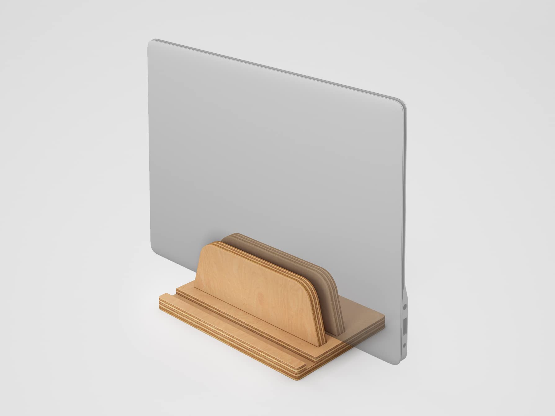 The Vertical Laptop Stand | Notebook Stand Vertical | Laptop Stand | Notebook Stand | Stand | Made in EU (Natural)