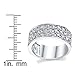 Metal Masters Co. Sterling Silver 925 14K Gold Mens Wedding Band Engagement Ring 3 Row Cubic Zirconia CZ 9MM