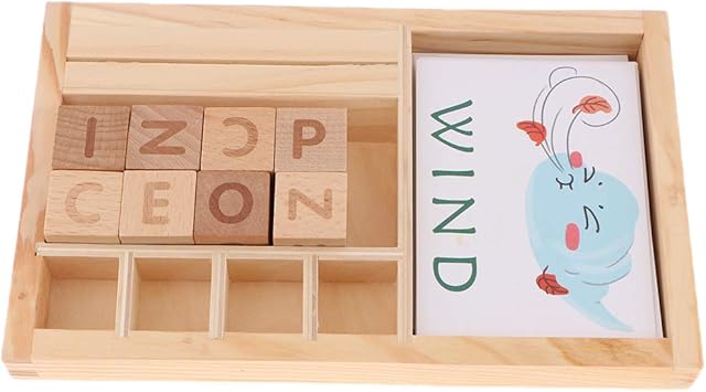 Ortografia Inglese Giocattolo Da Parole In Legno Giochi Montessori Per Bambini Prescolari Amazon It Giochi E Giocattoli