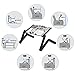 SLYPNOS Adjustable Laptop Stand Folding Portable Standing Desk Ventilated Aluminum Laptop Riser Tablet Holder Notebook Tray with 2 Edge Stoppers for Desk Bed Couch Sofa Floor, Blackthumb 2