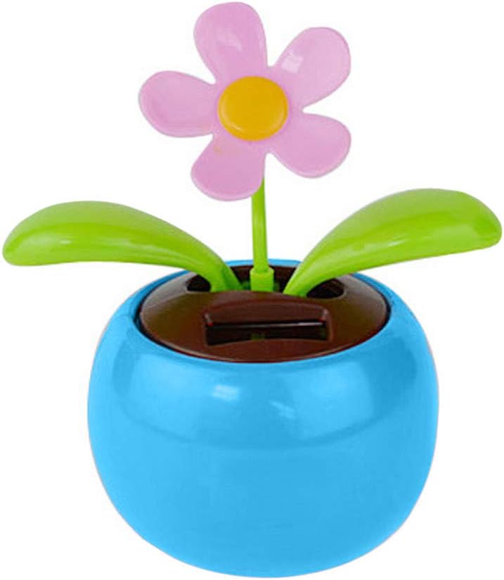 Gessppo Car Solar Powered Dancing Toy Flower Swinging Animated Dancer Toy Car Shaking Head Doll Decoration