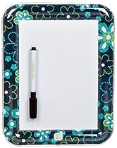 LockerLookz Locker Dry Erase Board - Aqua Flowers- 1 piece