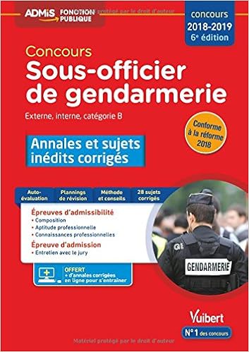 Amazon Fr Concours Sous Officier De Gendarmerie Categorie B Annales Et Sujets Inedits Corriges Sorel Olivier Klinger Thibaut Lavaud Bernadette Lavedan Francois Livres