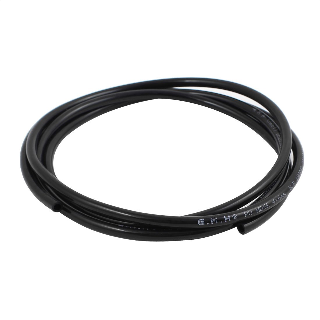 Sourcingmap 6mm x 4mm Pneumatic Air Compressor Tubing PU Hose Tube Pipe 1.5 Meter Black