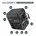 Travel Adapter Charger, AMORNO Worldwide International Universal All in One Adapter 1840W Travel AC Power Plug Converter with 4 USB Charging Ports and 1 Type C Adapter for Cell Phone/ipad/Laptop