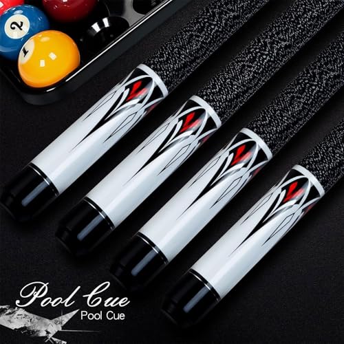 Homodoskey 2-Piece Maple Pool Cue Stick Set, Anti-Warp Great Hand Feel Billiard Cues with 13mm Tip & Center-Joint, Complete Snooker Kit for Home Bar - Includes 2 Cues, 2 Bags, 2 Gloves, 4 Chalks