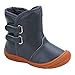 Kuner Baby Boys Pu Leather Faux Fleece Rubber Soles Warm Snow Boots (13.5cm(12-18Months), Gray)