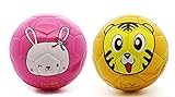 Picador Cartoon Design Soccer Ball of Size 1 Combo Pack (Braver Tiger + Lovely Rabbit)