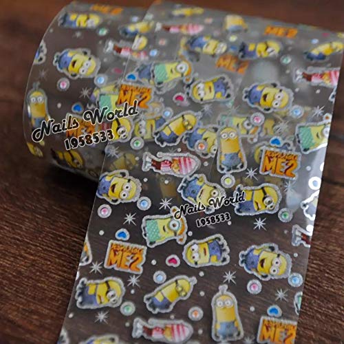 Tempea Bannana minions toy cartoon NAIL FOILS stuart minion goggles NAIL WRAPS despicable me 2 unicorn NAIL DECAL disney cartoon nail accessories nail vinyl French tip sticker disneyland souvenir kit