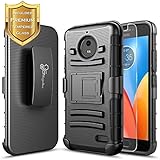 Moto G5S Plus Case, Moto G5S+ Case with FREE [Tempered Glass Screen Protector], NageBee [Heavy Duty] Shock Proof [Belt Clip] Holster [Kickstand] Case For Motorola G5S+ / G5S Plus XT1806 5.5inch -Black