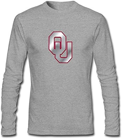 Men's American College Football Team Big Oklahoma Sooners Logo Long Sleeves T-Shirt