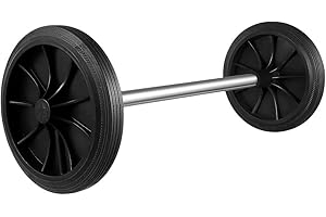 Cabilock 2-pack Heavy-duty Trash Can Wheels 55cm Axles Replacement Accessories for Garbage Bin Mobility