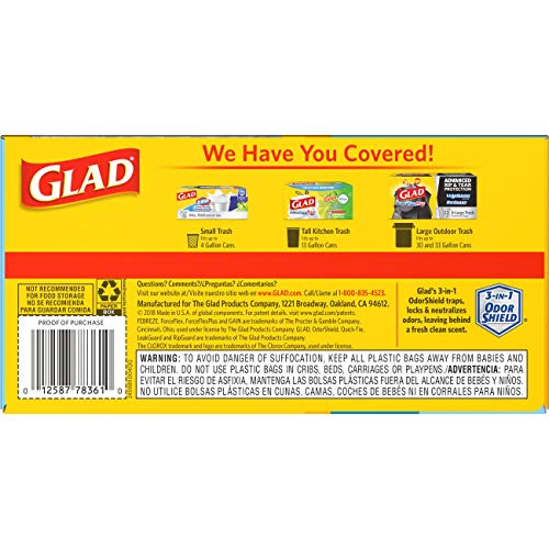 6 Glad+OdorShield+Kitchen+Drawstring+Trash
