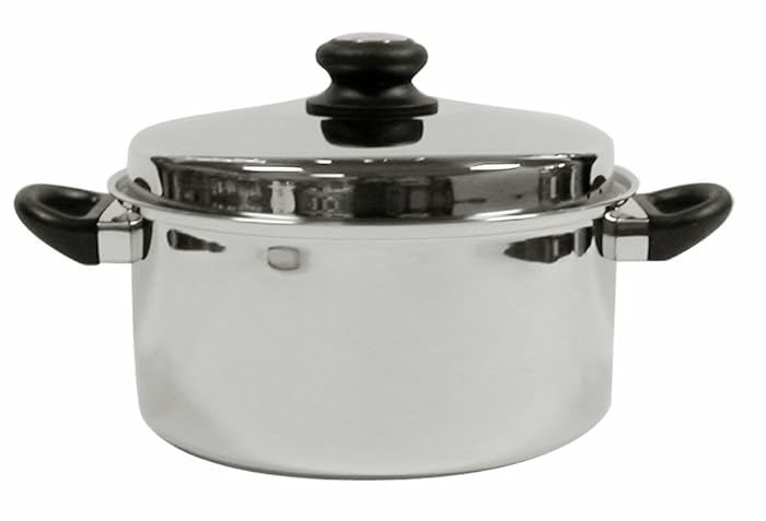 Tuxton Home Reno 5 Quart Dutch Oven; Stainless Steel, PFTE & PFOA Free, Freezer to Oven Safe, Induction Compatible