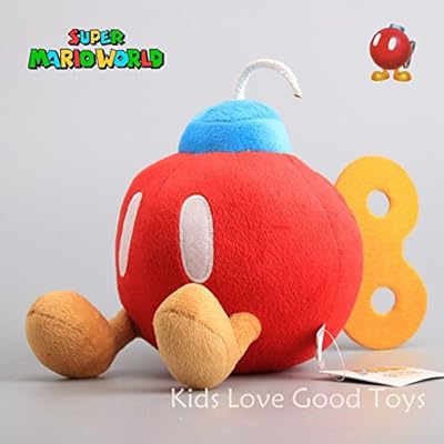 Shalleen New 10'' Super Mario Bros Plush BOB-OMB BOMB Red Doll Soft Figure Toy Xmas Gift