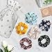 Tomight 18 Pcs Hair Scrunchies Velvet Chiffon Elastic Hair Bands with 18 Assorted Colors Scrunchies for Women Girls