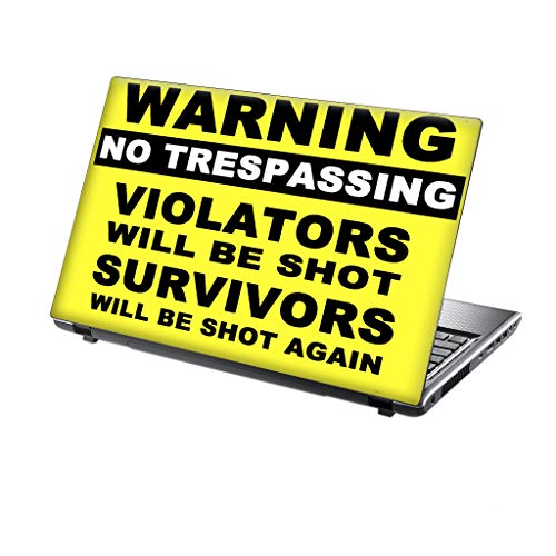 TaylorHe 13-14 inch Laptop Skin Vinyl Decal with Colorful Patterns and Leather Effect Laminate MADE IN England Funny Slogan