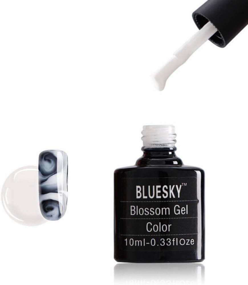 Bluesky Blossom Gel SHARM Effect UV LED Soak Off Gel Nail Polish 10ml (BM05 WHITE)