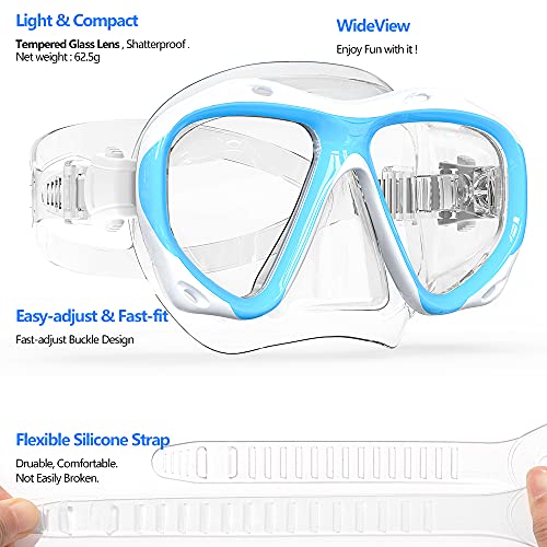 COPOZZ Scuba Mask, No Fogging Snorkeling Scuba Dive Glasses, Great Seal