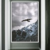 Framed Canvas Wall Art Soaring Bird Beach Birds Expressive Group Living Room Multicolor Photography - 16x24 inches