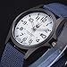 LandFox Watch, Mens Stainless Steel Military Sports Analog Quartz Watch Blue