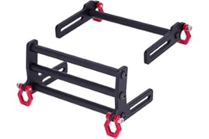 Aluminum Front Rear Bumper Bull Bars for 1/10 RC Crawler Car Axial SCX10 TRX4 LCG Chassis FJ40 Dodge Power Wagon Cab Upgrade 