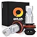 OXILAM H8-H11 LED Fog-Light Bulbs Extremely Bright 2600 Lumens 6000K Xenon White Non-polarity Sensitive for Fog-Lights or DRL , Pack of 2