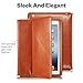 KAVAJ Case Leather Cover Berlin Works with Apple iPad 4, iPad 3, iPad 2 Cognac Brown Genuine Cowhide Leather with Built-in Stand Auto Wake/Sleep Function. Slim Fit Smart Folio Covers