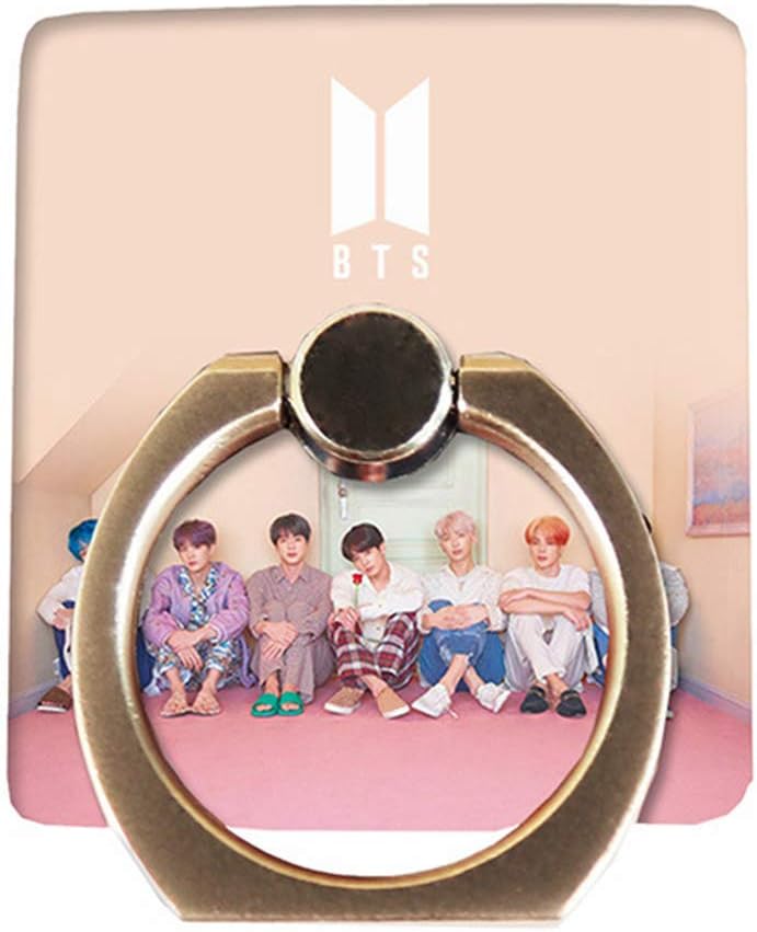 Opopark Kpop Bangtan Boys Phone Stand Holder Bangtan Boys Finger Ring Grip Universal 360(H01)