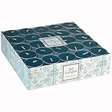 100 Tea Lights Set - Teal Candles - Unscented Tealights (100 Pieces)