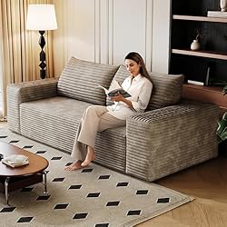 3 Seater Couch for Living Room, 71.3 INCH Fluffy