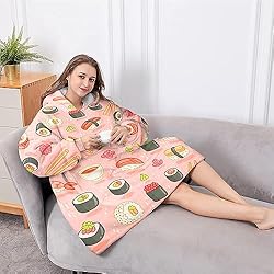 Sushi and Rolls Wearable Oversized Blanket, Sherpa