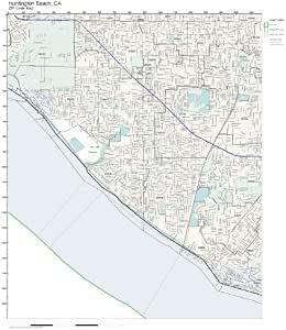 Amazon.com: ZIP Code Wall Map of Huntington Beach, CA ZIP Code Map Not