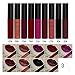 LLGUZ Assorted 9 color Lipstick Waterproof Matte Liquid Long Lasting Lip Gloss (C)
