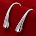 Naivo Waterdrop Sterling Silver Plated Teardrop Thread Earrings Classical Fine Jewelry Earrings