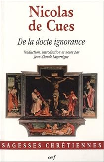 De La Docte Ignorance Nicolas De Cues Babelio