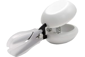 HARAC Toddler Scissors Spring Loaded, Safety Adaptive Scissors for Kids and Senior with Special Needs, Ambidextrous Hand Push Motor Skill Training Scissors, Made in Japan, White