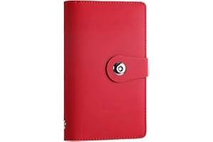 SUSOYAOCHEN 100 Envelope Challenge Binder with Lock, Savings Challenges Book with Envelopes,Envelopes Money Saving Challenge Savings Binder Successfully Reach Your Savings Goals (Red A)
