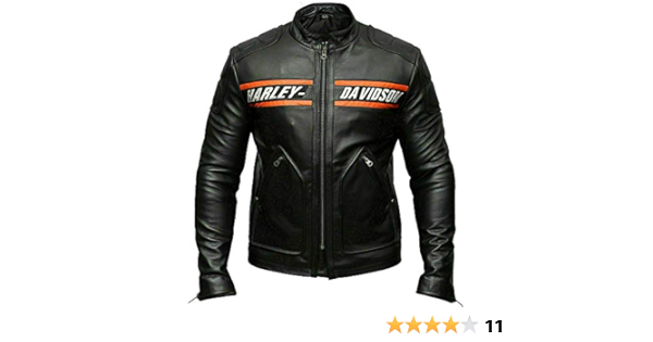Bill Goldberg Classic Men S Harley Davidson Black Leather Motorcycle Jacket At Amazon Men S Clothing Store