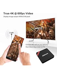 Dolamee D3 Android TV Box 7.1, 2GB RAM 16GB ROM Support 3D 4K60fps Ultra HD H.265 HEVC, WiFi 2.4G Ethernet 100M LAN BT 4.0 Smart Android Box, Amlogic S905W Quad Core 64Bits Processor Media Player